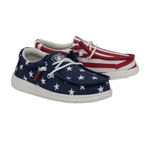 Hey Dude Wally Youth Patriotic Flag Shoe - 40046-9CW