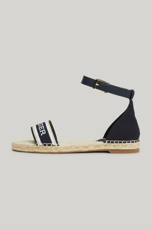 Hilfiger Monotype Webbing Strap Espadrille Sandals