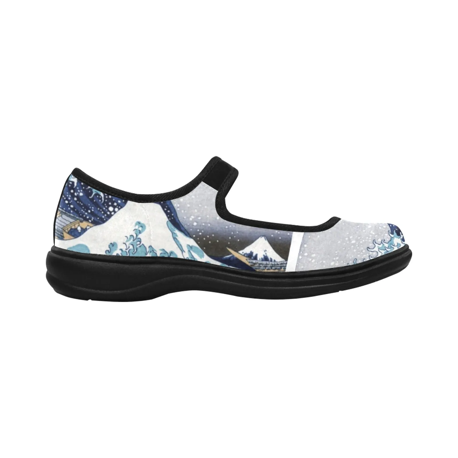 Hokasai Great Wave Mila Satin Women's Mary Jane Shoes (Model 4808)