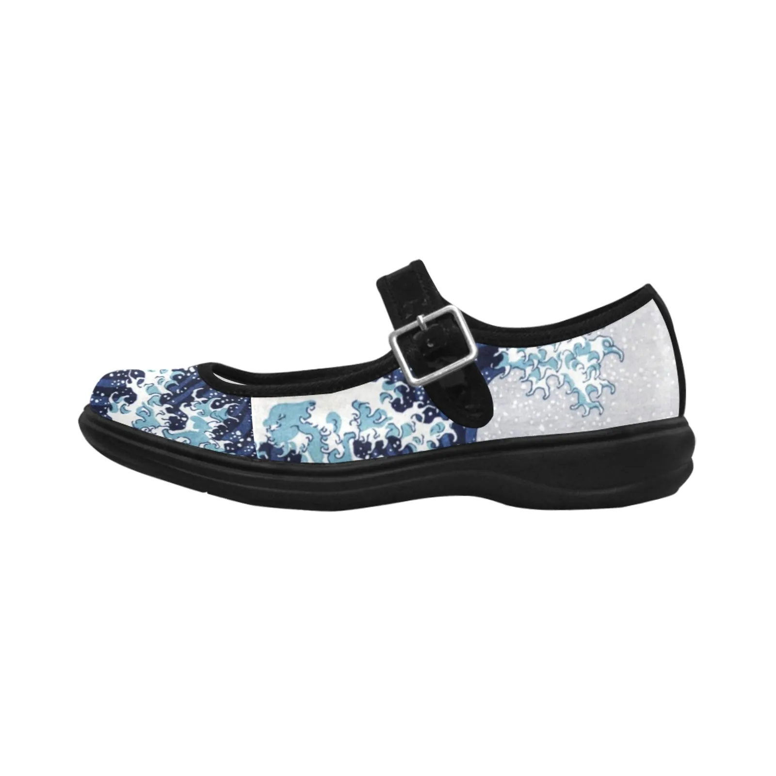 Hokasai Great Wave Mila Satin Women's Mary Jane Shoes (Model 4808)