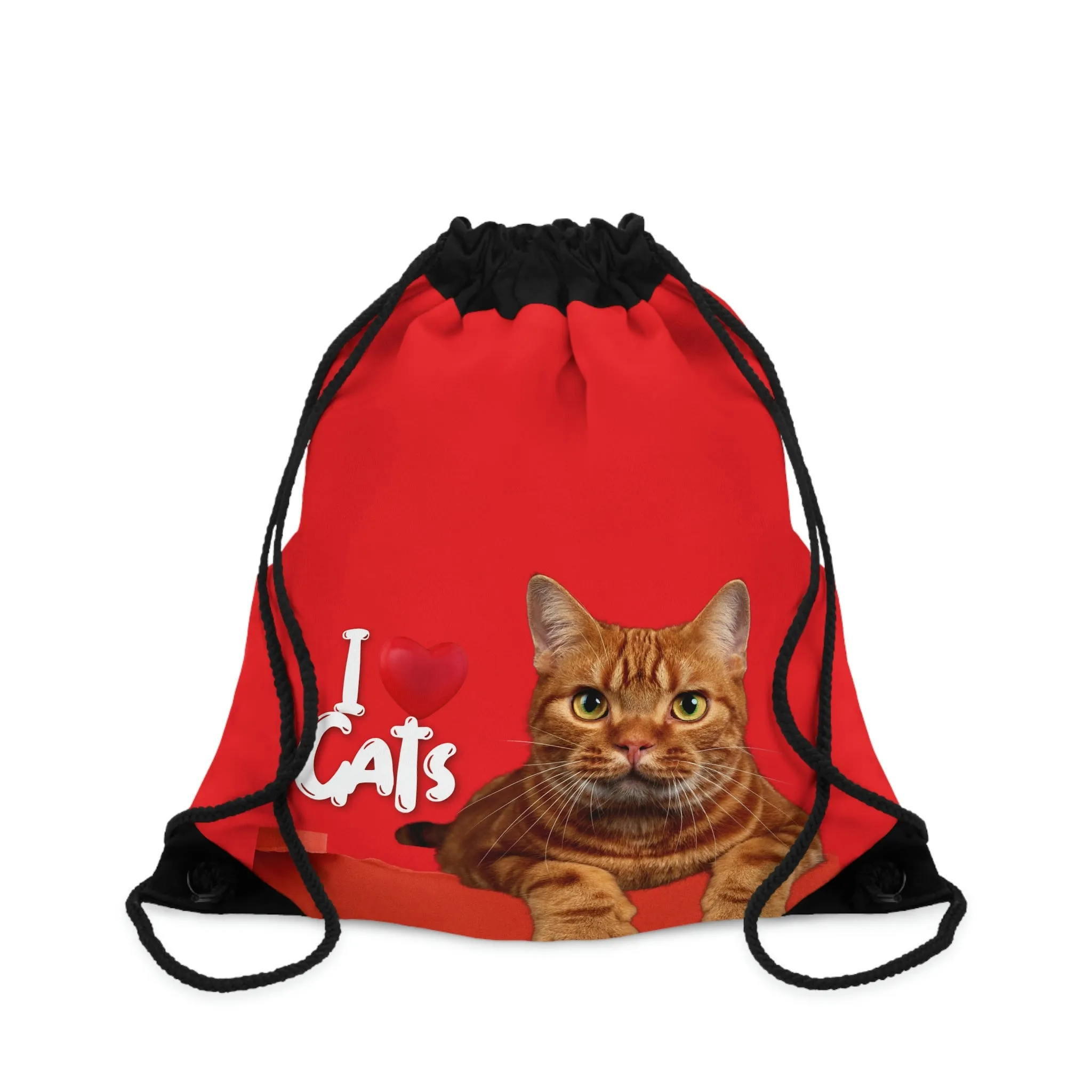 I love Cats POD Cat Drawstring Bag