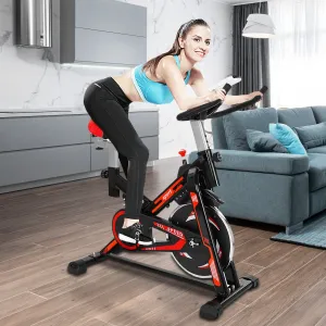 Indoor Cycling Bike With Shock Absorption System Stationary Professional Exercise Sport Bike