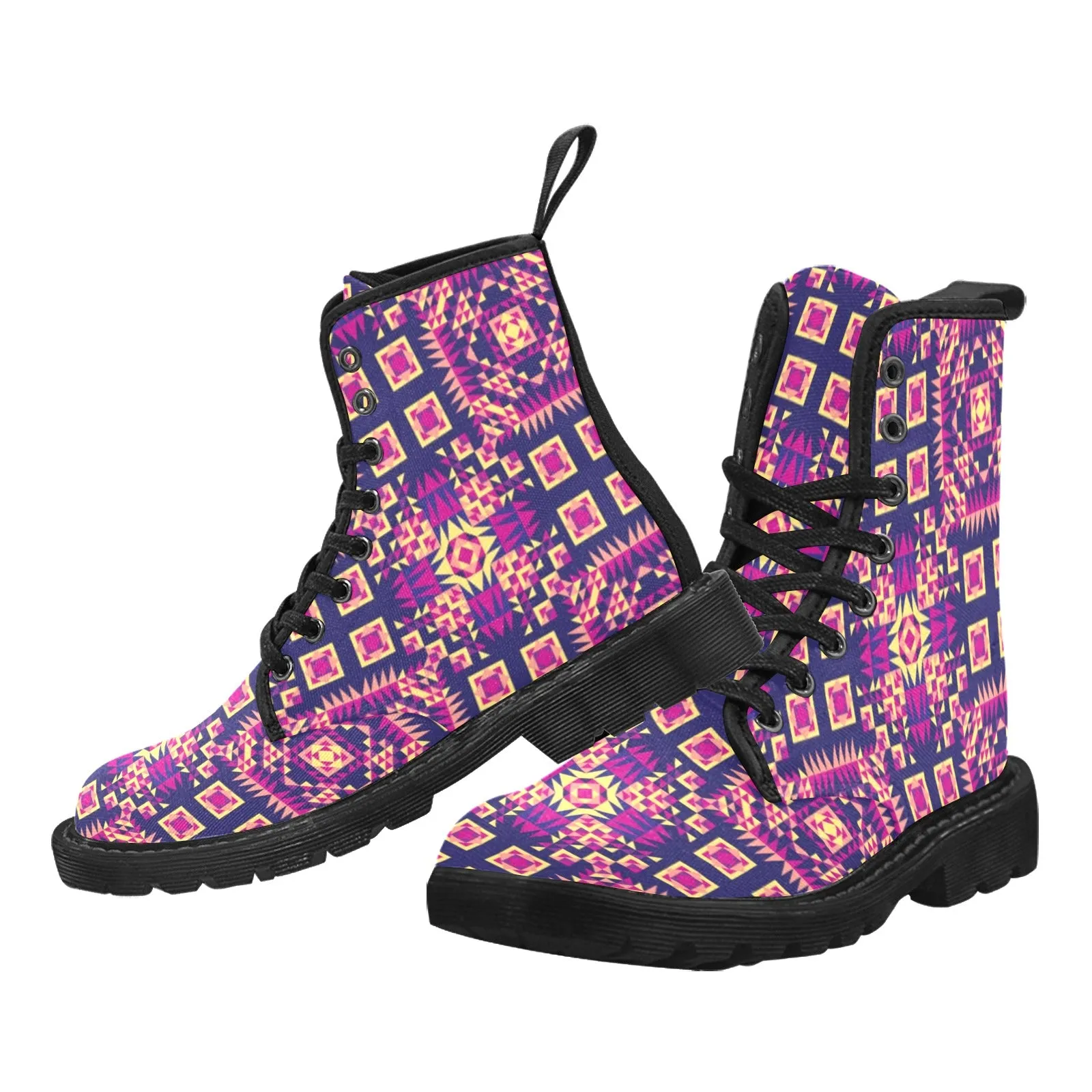 Kaleidoscope Bleu Boots for Men (Black)