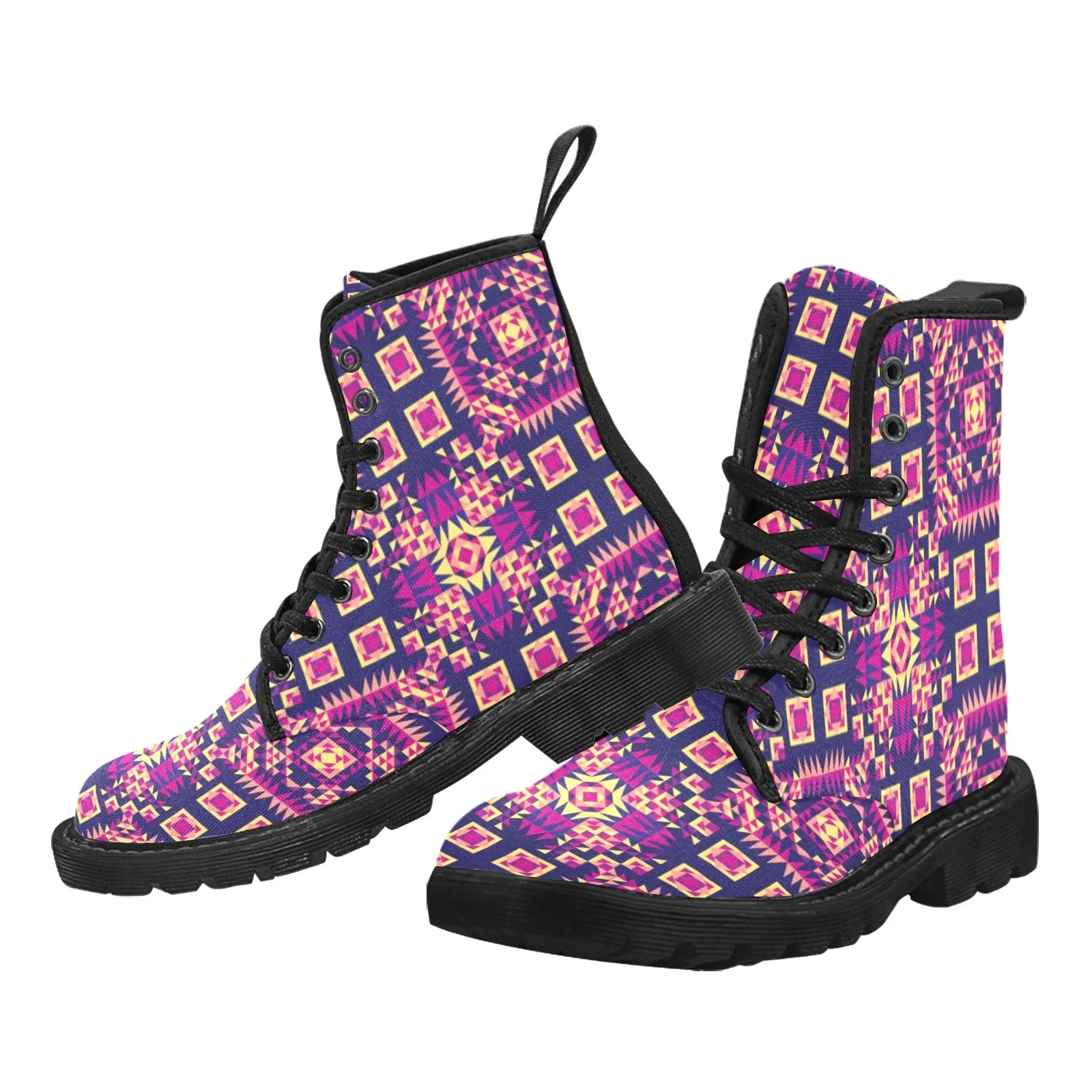 Kaleidoscope Bleu Boots for Women (Black)