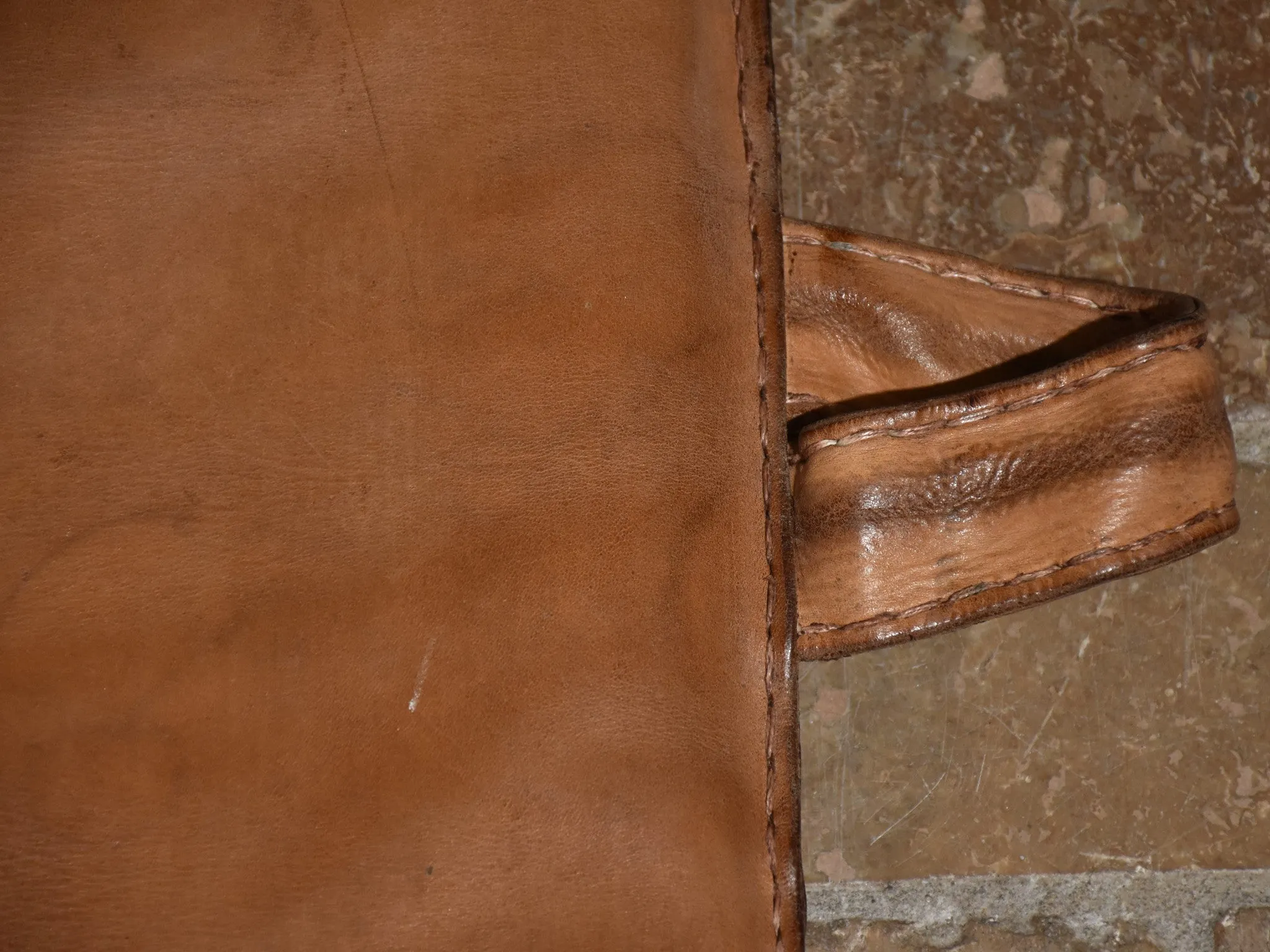 Late 1950's French leather gym mat 1/2