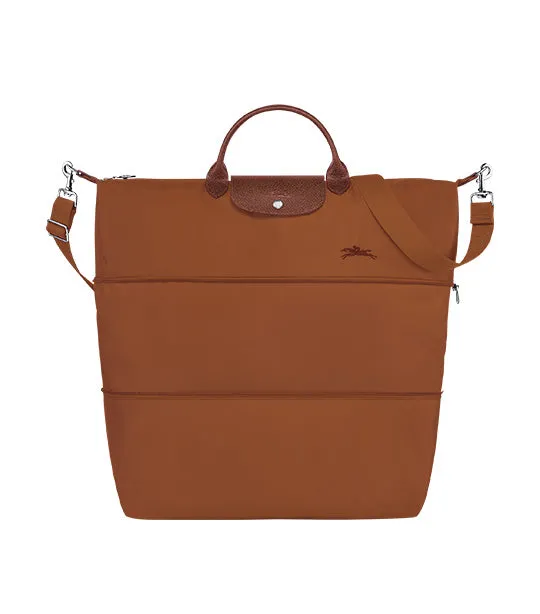 Le Pliage Green Extensible Travel Bag Cognac