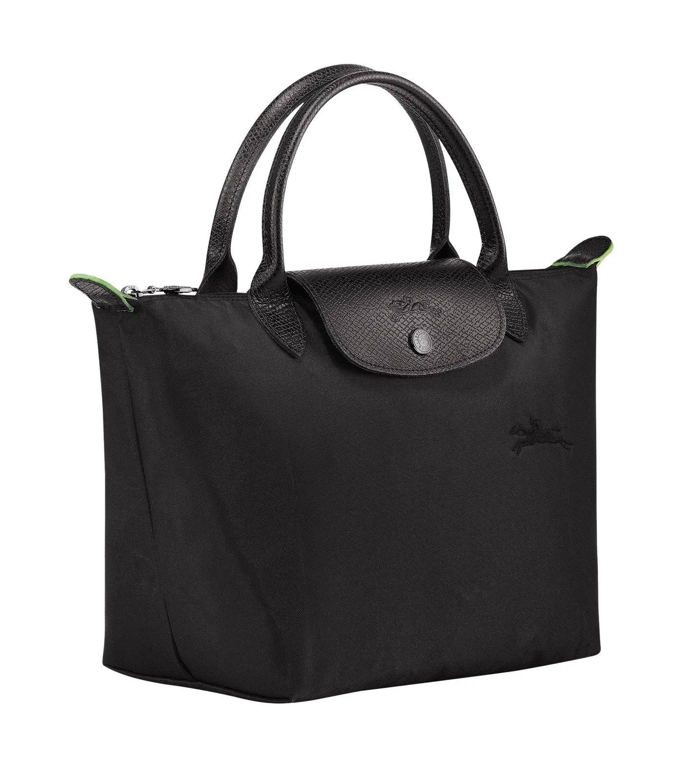 Le Pliage Green Top Handle Bag Black