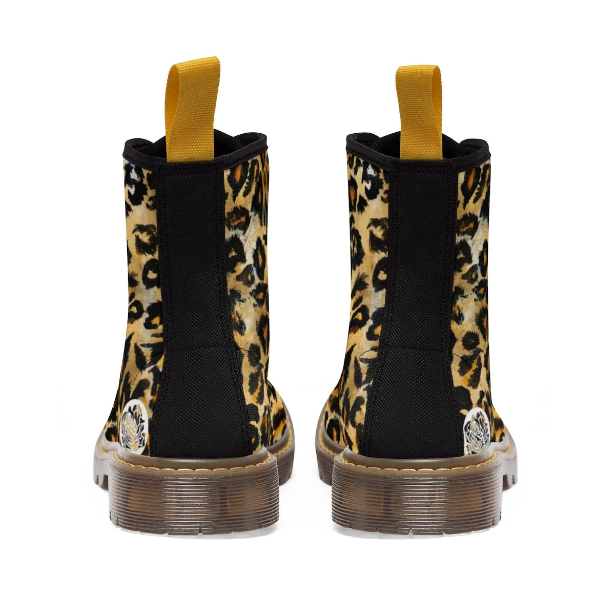 Leopard Women's Boots, Animal Print Winter Best Lace-up Toe Cap Hikers Boots Shoes