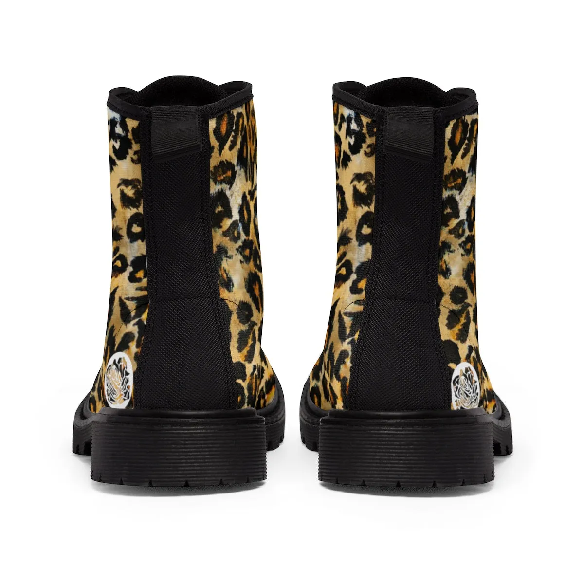 Leopard Women's Boots, Animal Print Winter Best Lace-up Toe Cap Hikers Boots Shoes