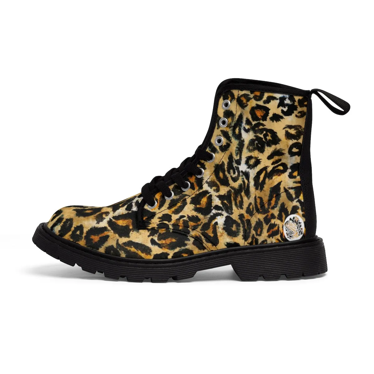 Leopard Women's Boots, Animal Print Winter Best Lace-up Toe Cap Hikers Boots Shoes