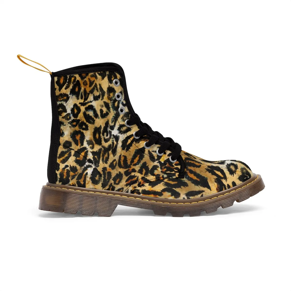 Leopard Women's Boots, Animal Print Winter Best Lace-up Toe Cap Hikers Boots Shoes