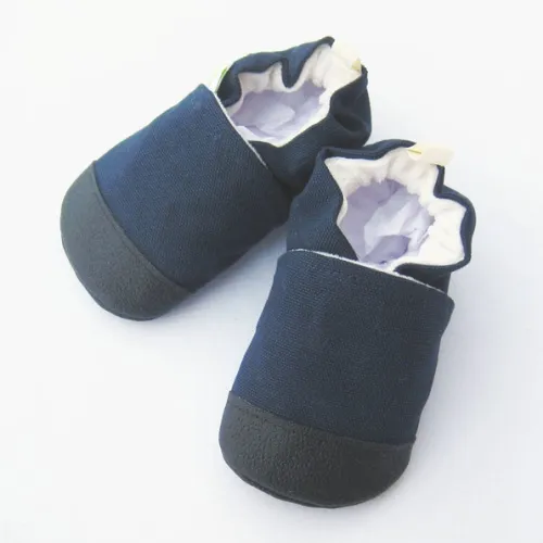 Little Pitterpat Navy Canvas Non-Slip Soft Sole Shoes