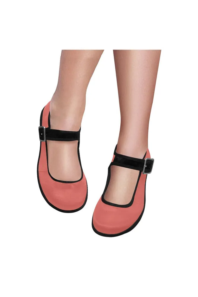 Living Coral Mila Satin Women's Mary Jane Shoes (Model 4808)