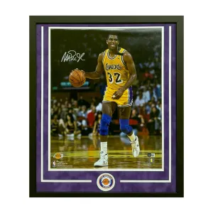 Magic Johnson Hand Signed & Framed Los Angeles Lakers 16x20 Basketball Photo