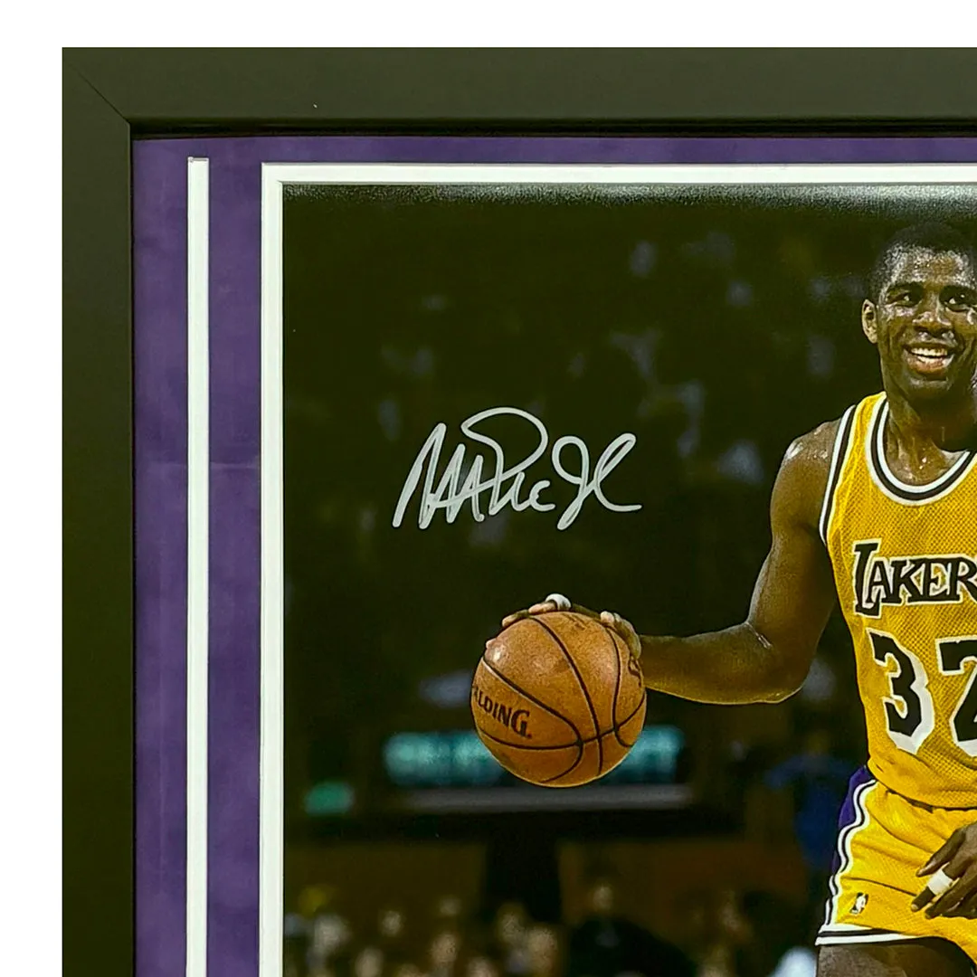 Magic Johnson Hand Signed & Framed Los Angeles Lakers 16x20 Basketball Photo