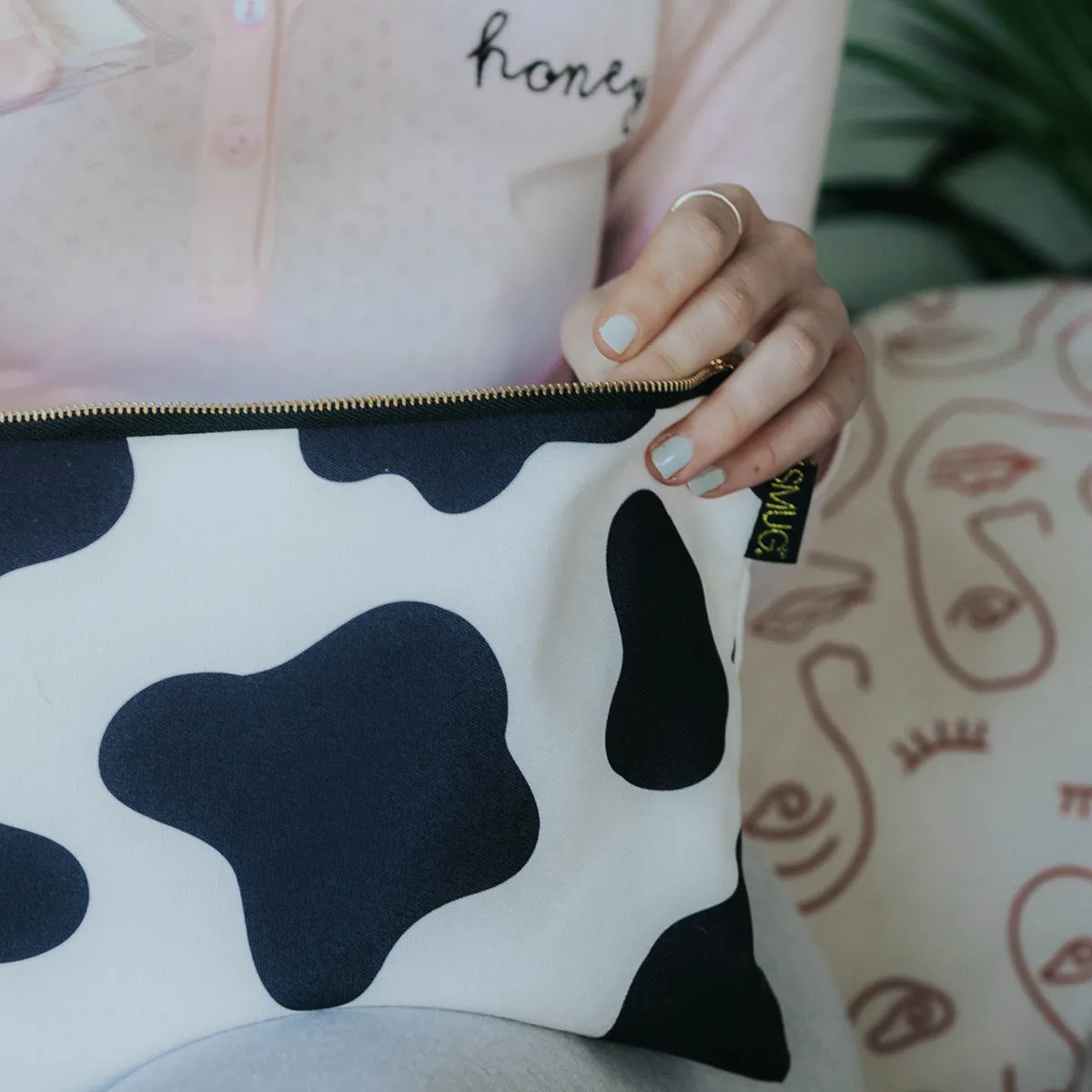 Makeup & Beauty Accessories Bag - Cow Print