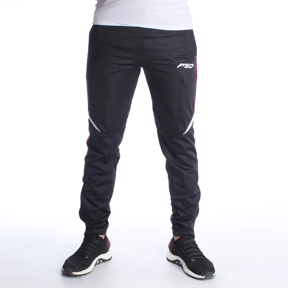 Men Black Solid Sports Track Pants -7013