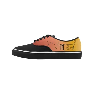 Men's Big Size Scorpio Zodiac Print Canvas Low Top Shoes