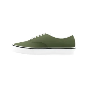 Men's Olive Gradient Print Low Top Canvas Low Top Shoes