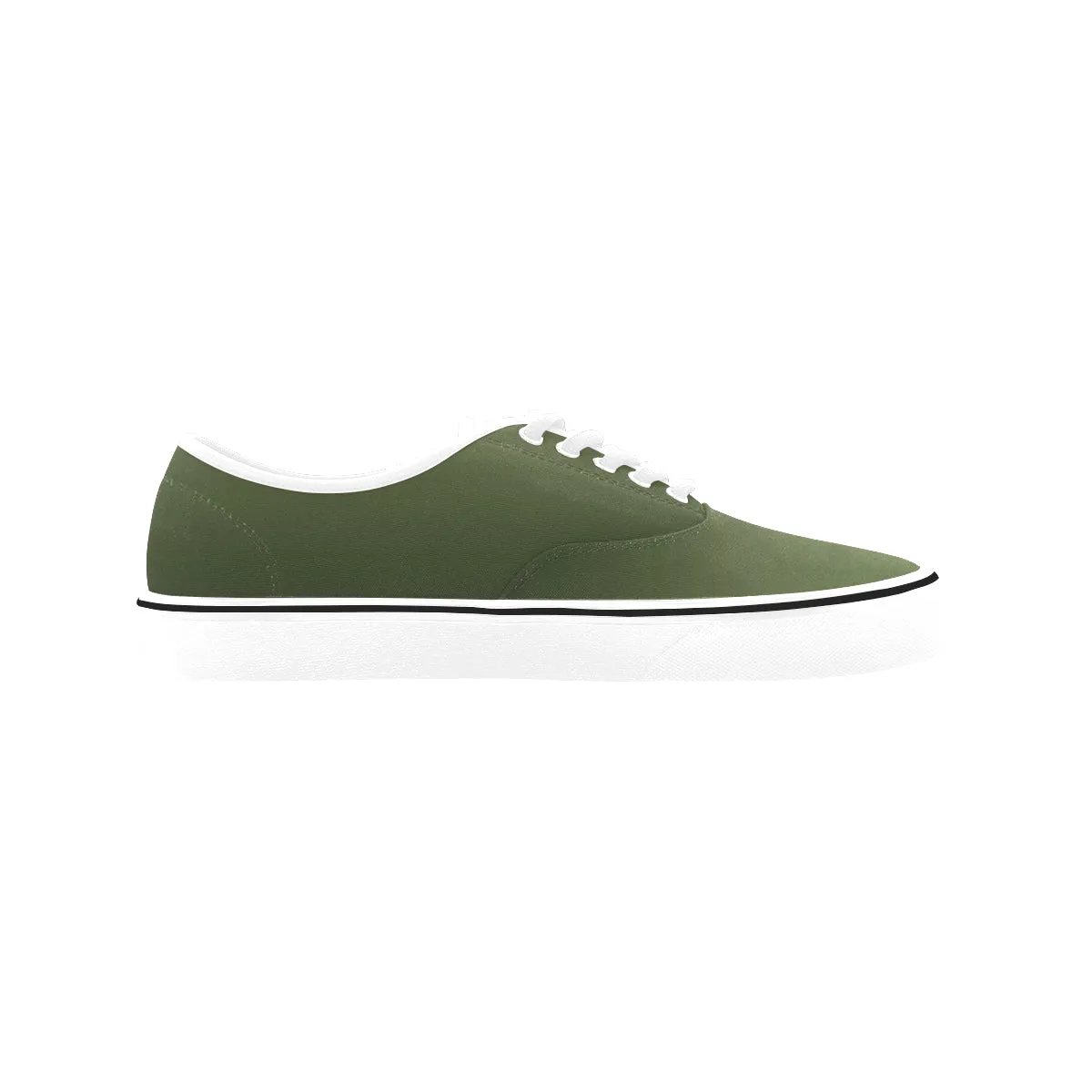 Men's Olive Gradient Print Low Top Canvas Low Top Shoes