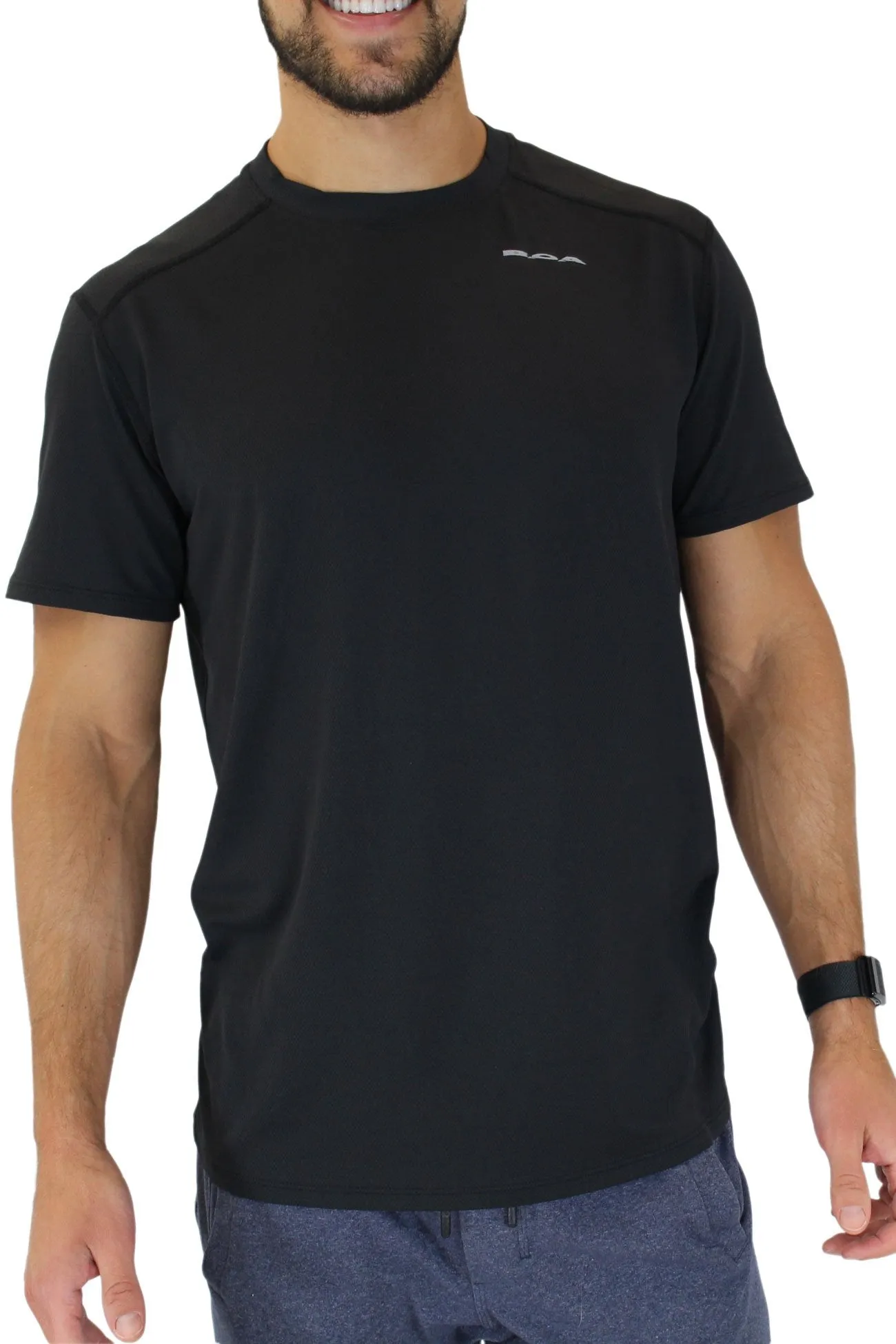 Men's Versatex Canyon S/S Running Shirt - Black