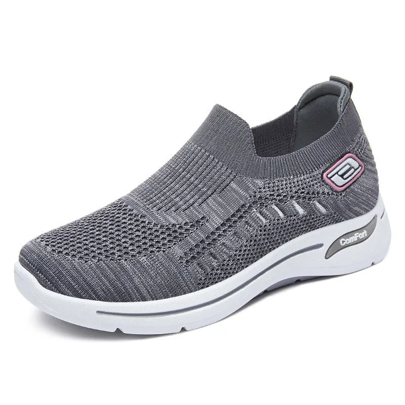 Mesh Fabric Slip-on Ergonomic Shoes