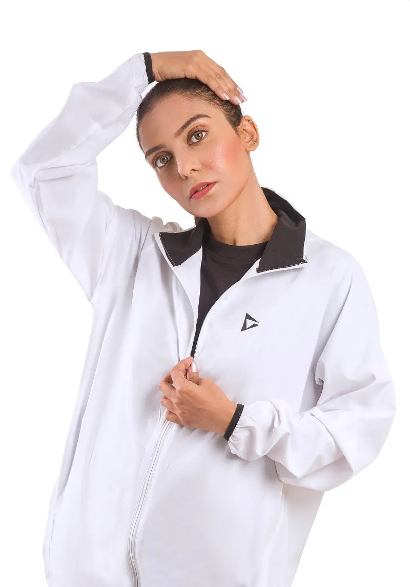 MICRO STRETCH WHITE/BLACK TRACK SUIT (WOMEN’S)