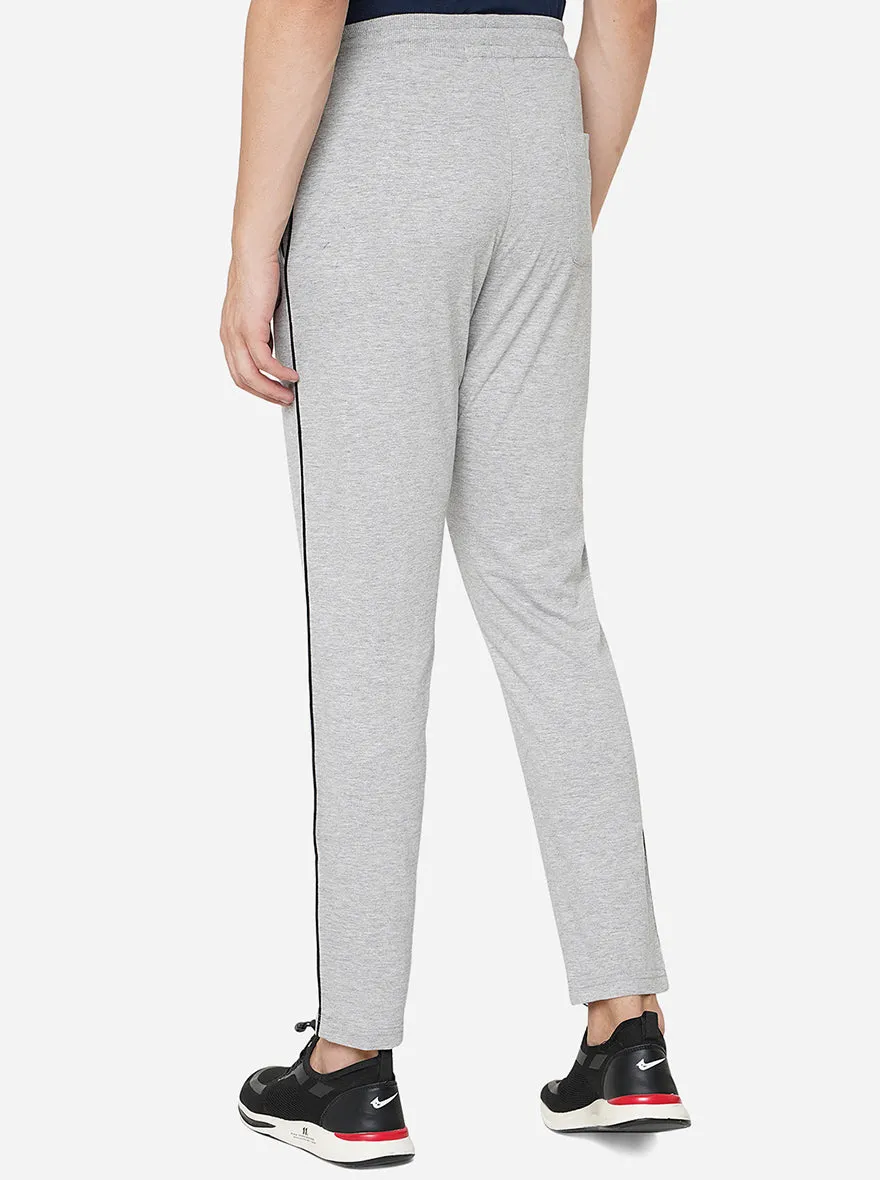 Mid Grey Solid Regular Fit Track Pant | Greenfibre