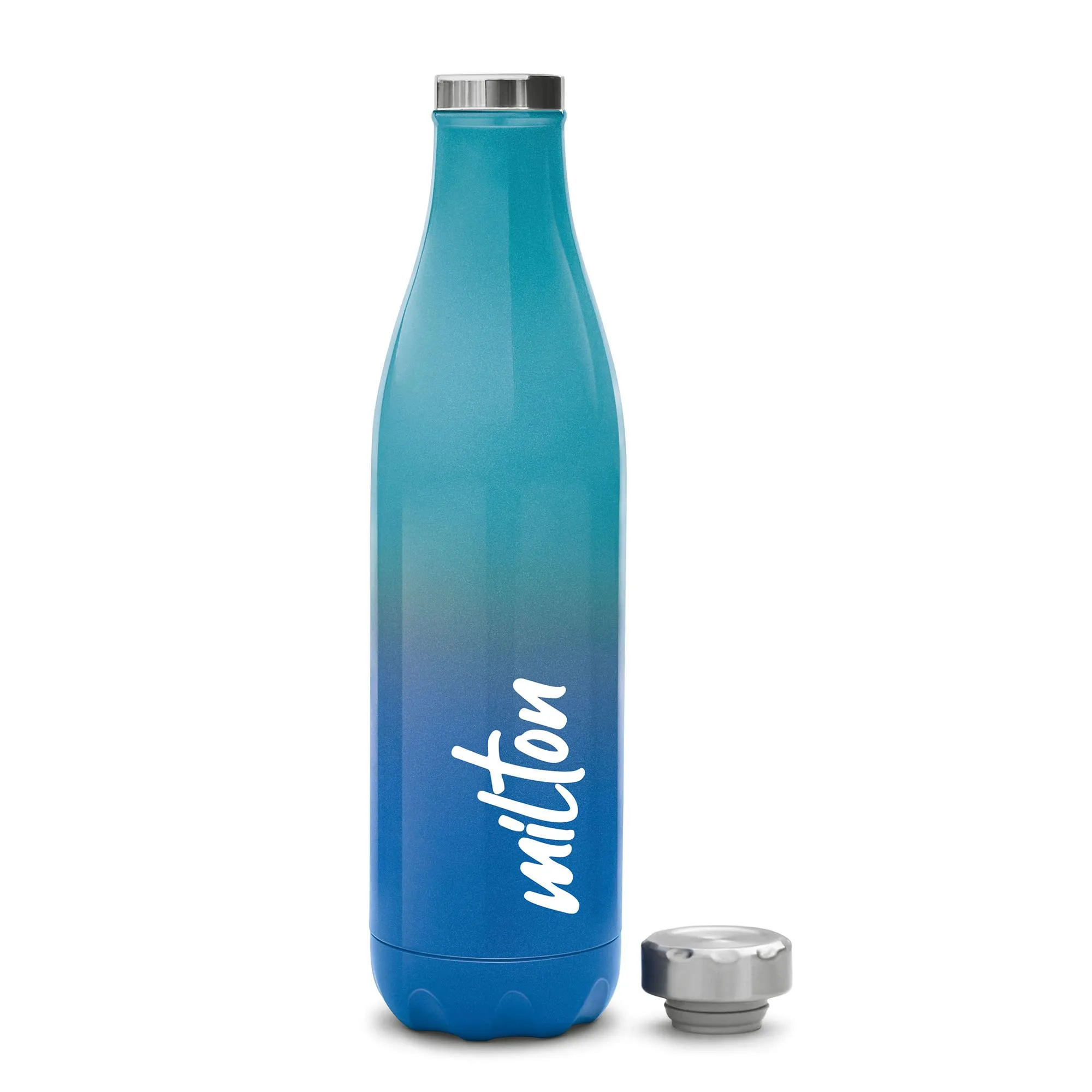 Milton Prudent 800 Thermosteel 24 Hours Hot and Cold Water Bottle, 820 ml, Blue | Leak Proof | Easy to Carry | Office Bottle | Hiking | Trekking | Travel Bottle | Gym | Home | Kitchen Bottle