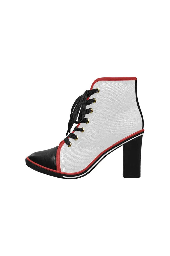 Mobster Women's Lace Up Chunky Heel Ankle Booties