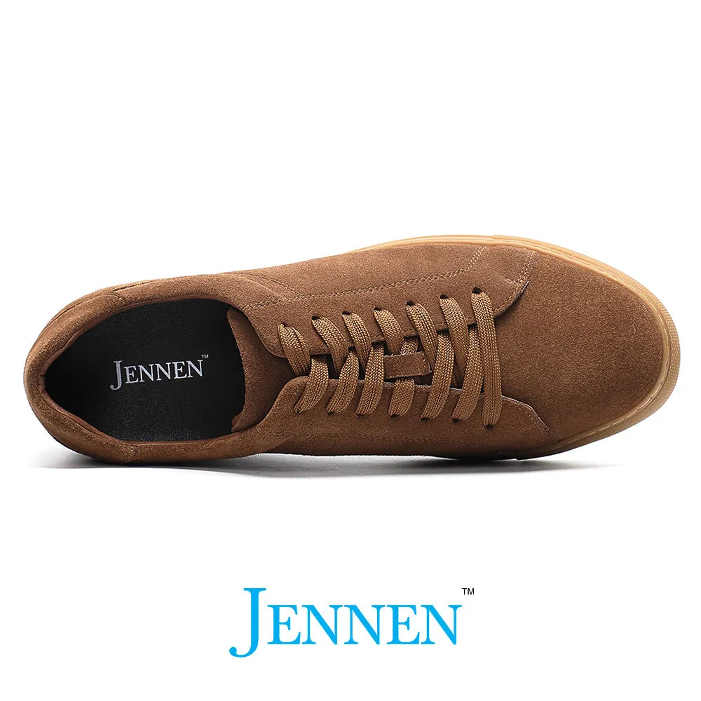 Mr. Jackie 7cm | 2.8 inches Brown Taller Casual Suede Sneakers