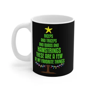 my favorite things  - funny gym mug ,gym lover,gym rat,gift for bodybuilder