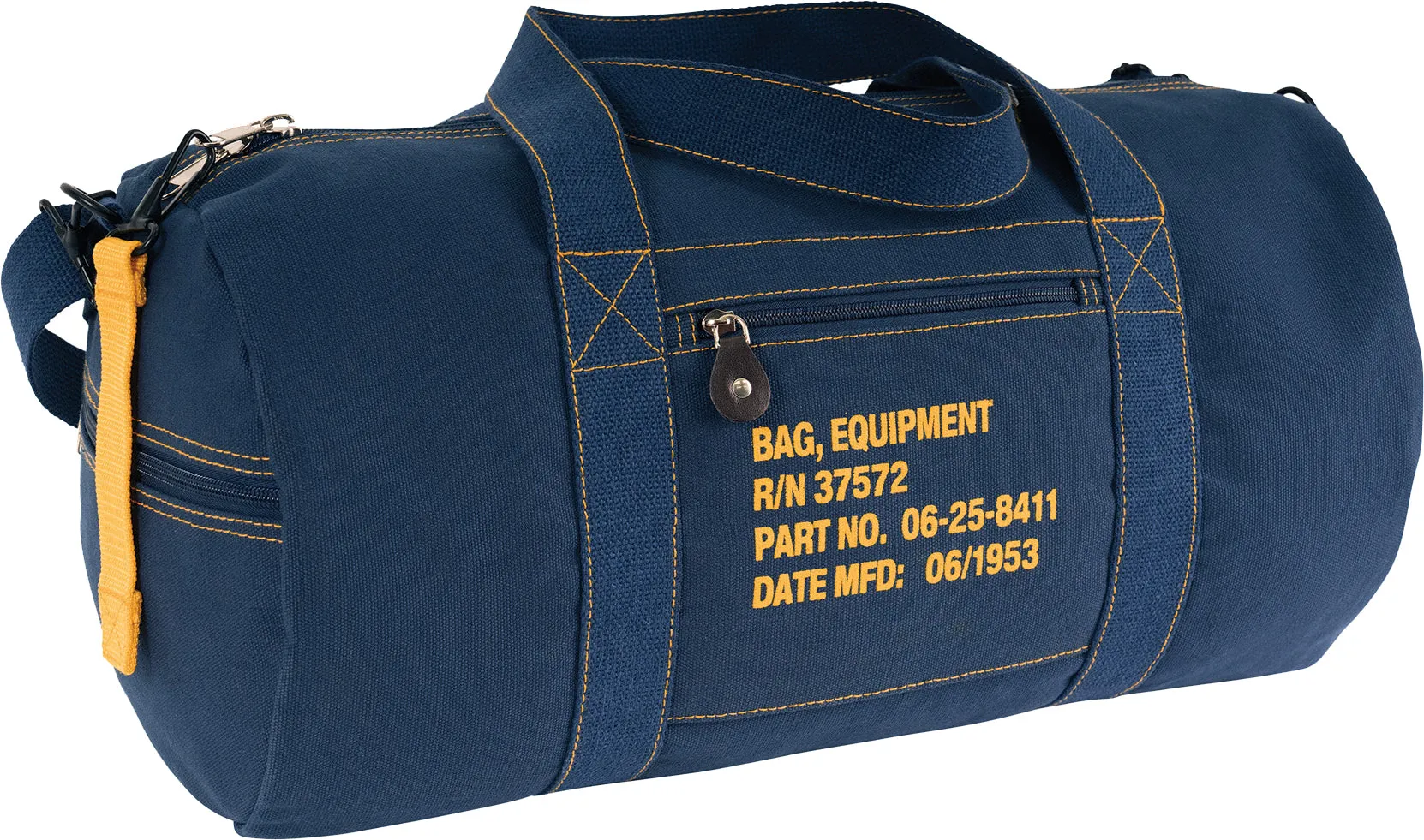 Navy Blue Heavyweight Cotton Canvas Equipment Duffle Bag