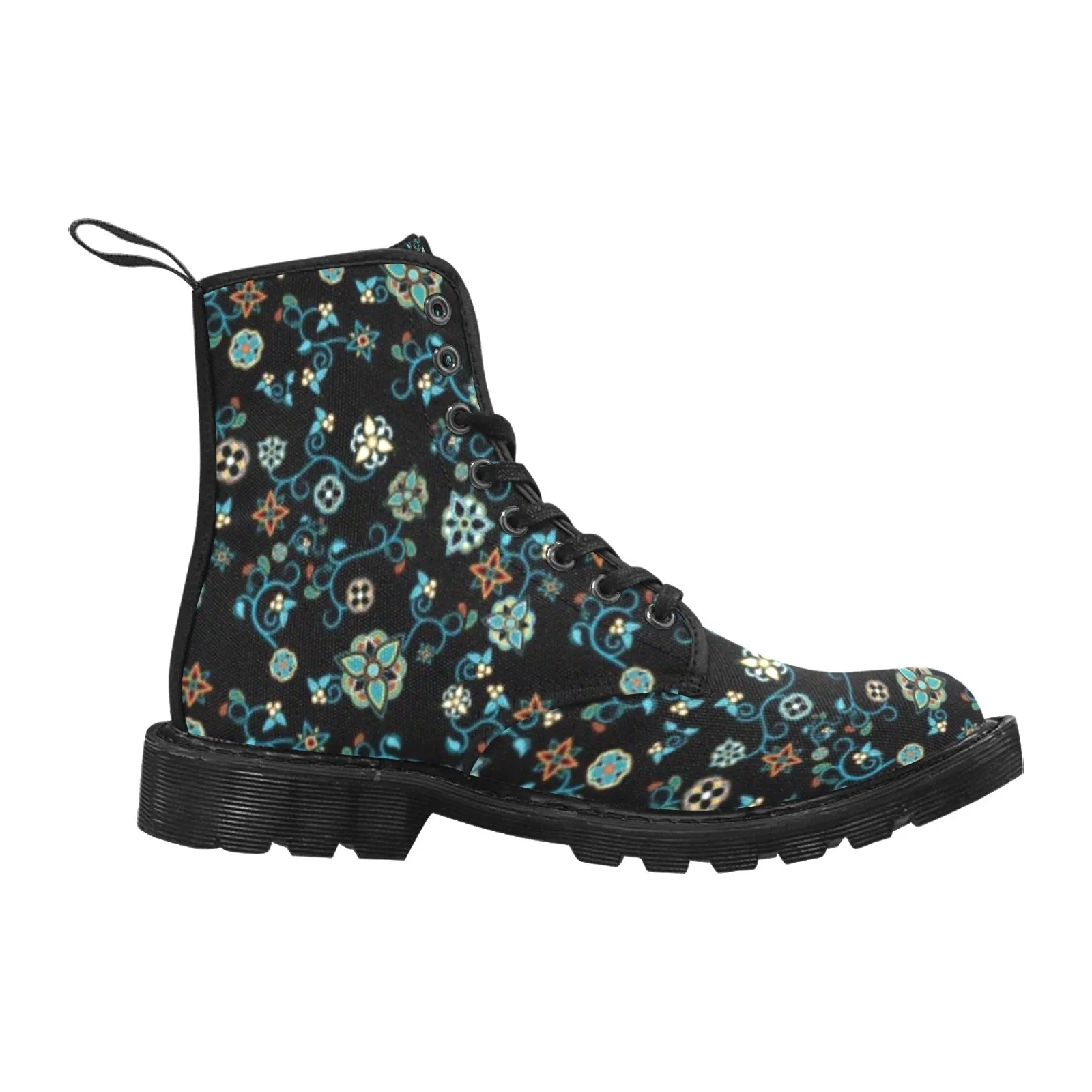 Ocean Bloom Boots for Women (Black)