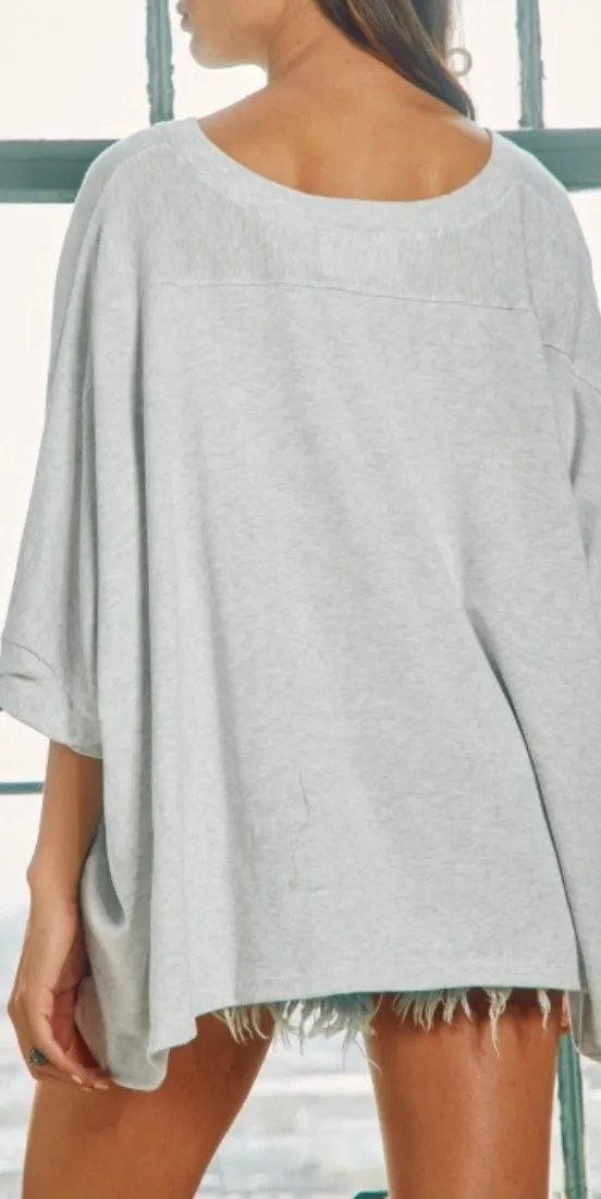 Oversized gray top