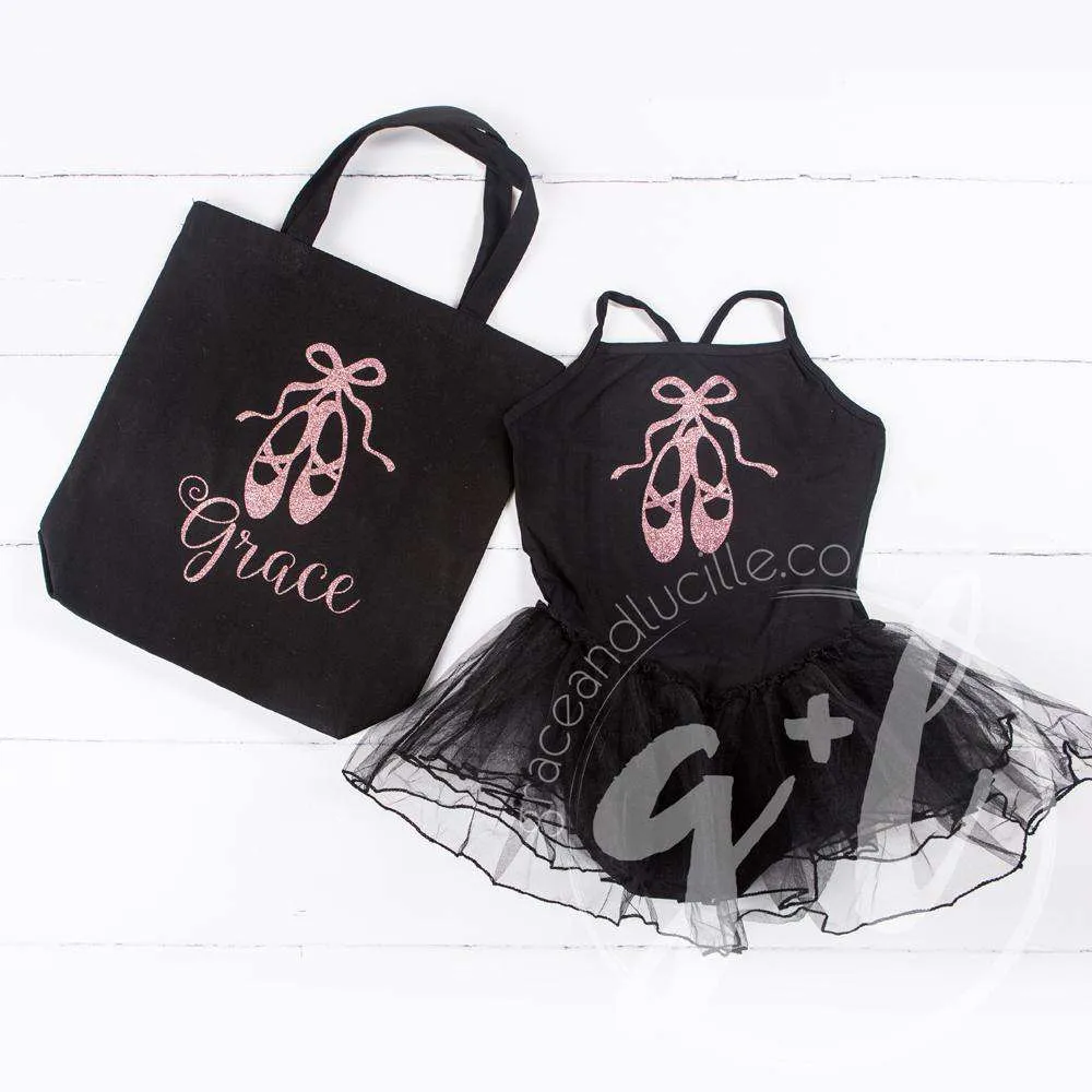 Personalized Ballet Tote Bag with"Her Name" in Pink