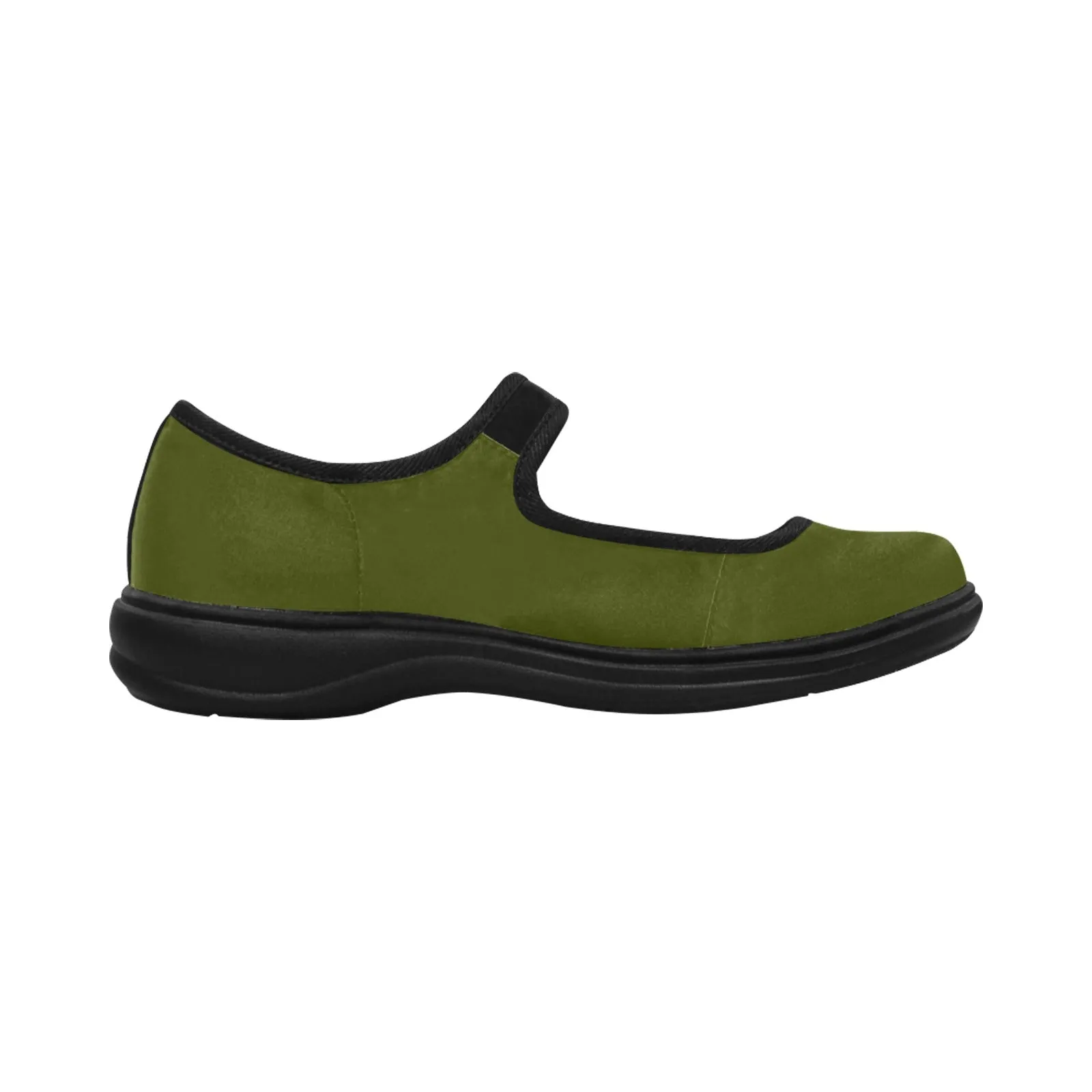 pineapple green Mila Satin Women's Mary Jane Shoes (Model 4808)