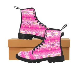 Pink Star Boots for Women (Black)