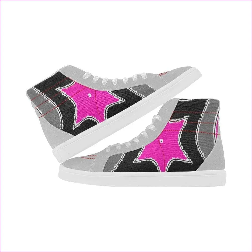 Pink Star High-top Splice Canvas shoe