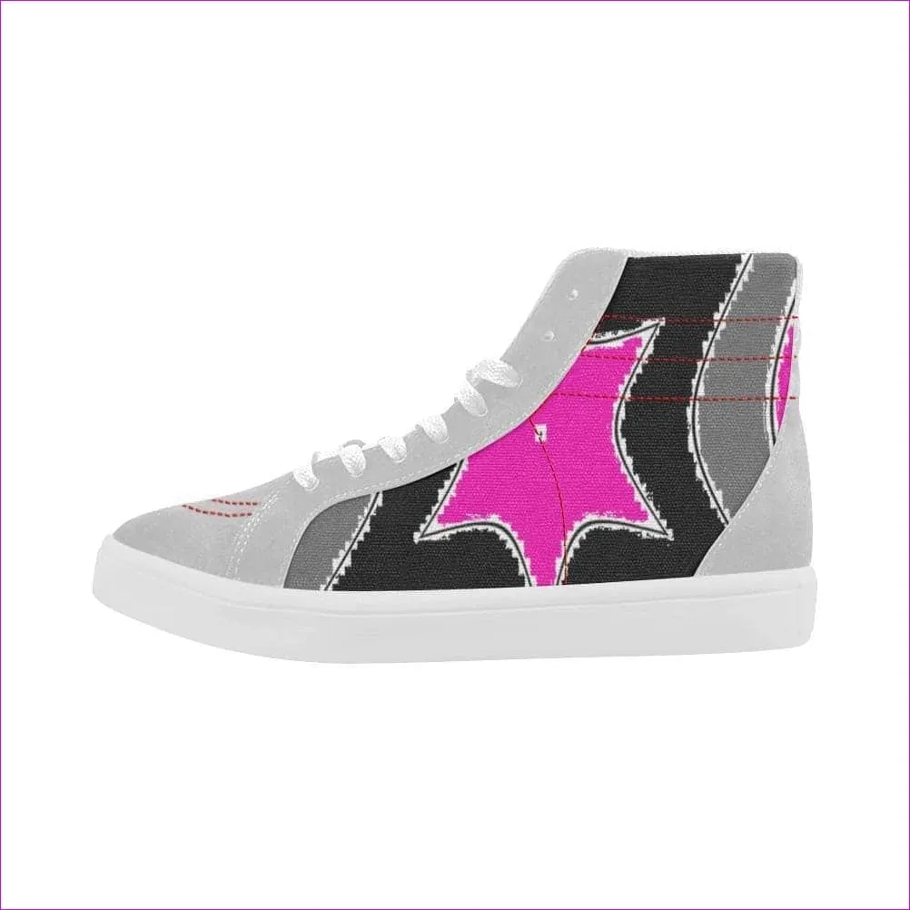 Pink Star High-top Splice Canvas shoe