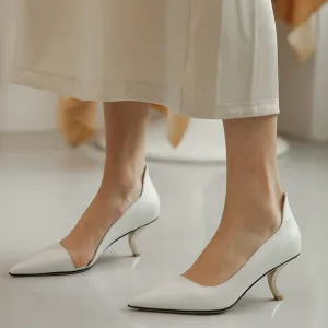 Pointed Elegant Fashion Wedding Shoes White