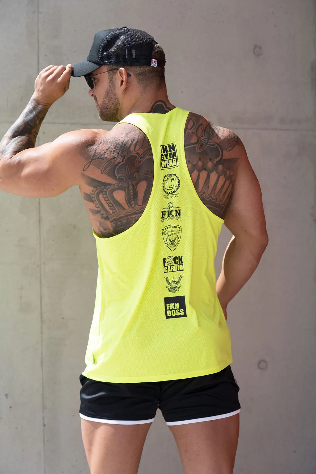 Predator | Men's Gym Stringer | Fluoro Yellow