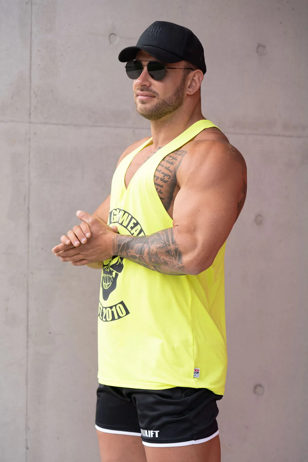 Predator | Men's Gym Stringer | Fluoro Yellow