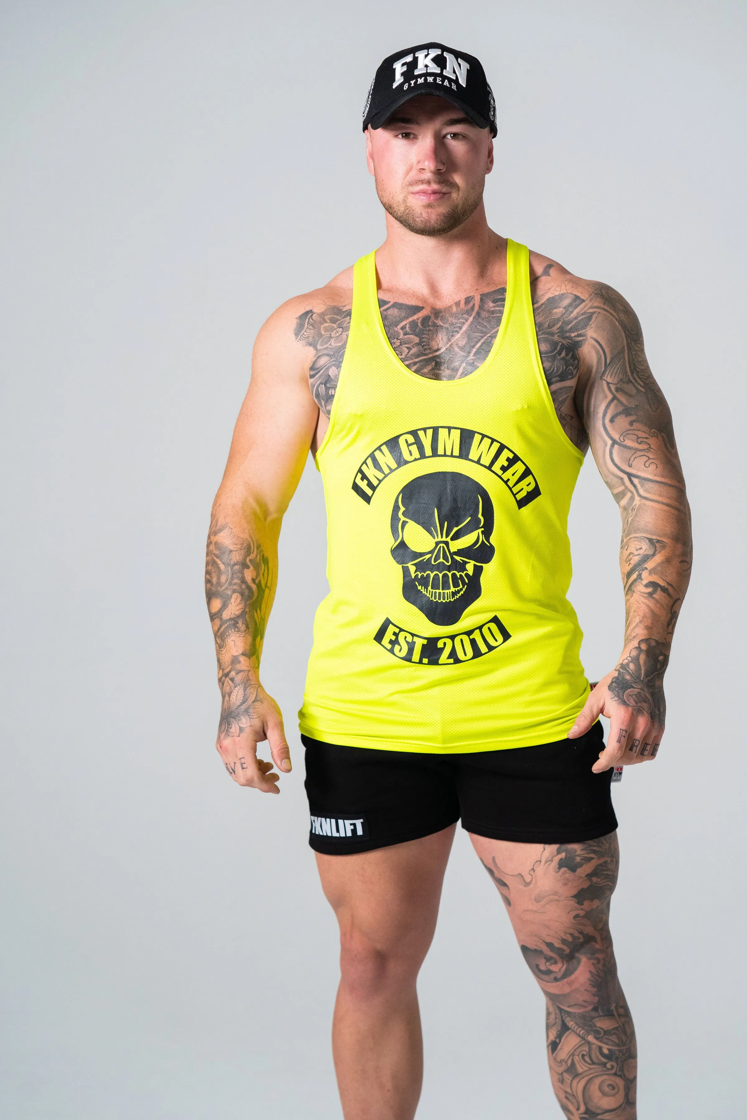 Predator | Men's Gym Stringer | Fluoro Yellow