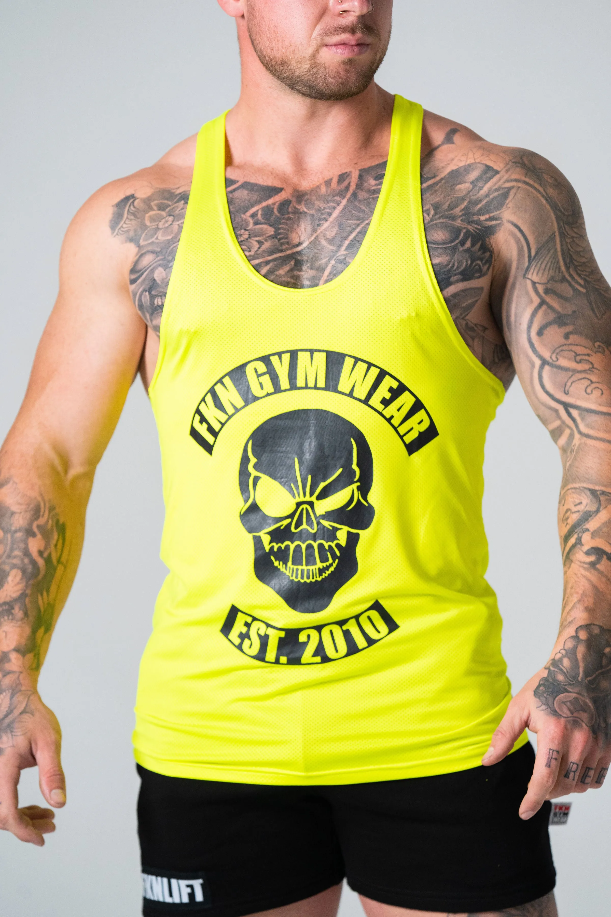 Predator | Men's Gym Stringer | Fluoro Yellow