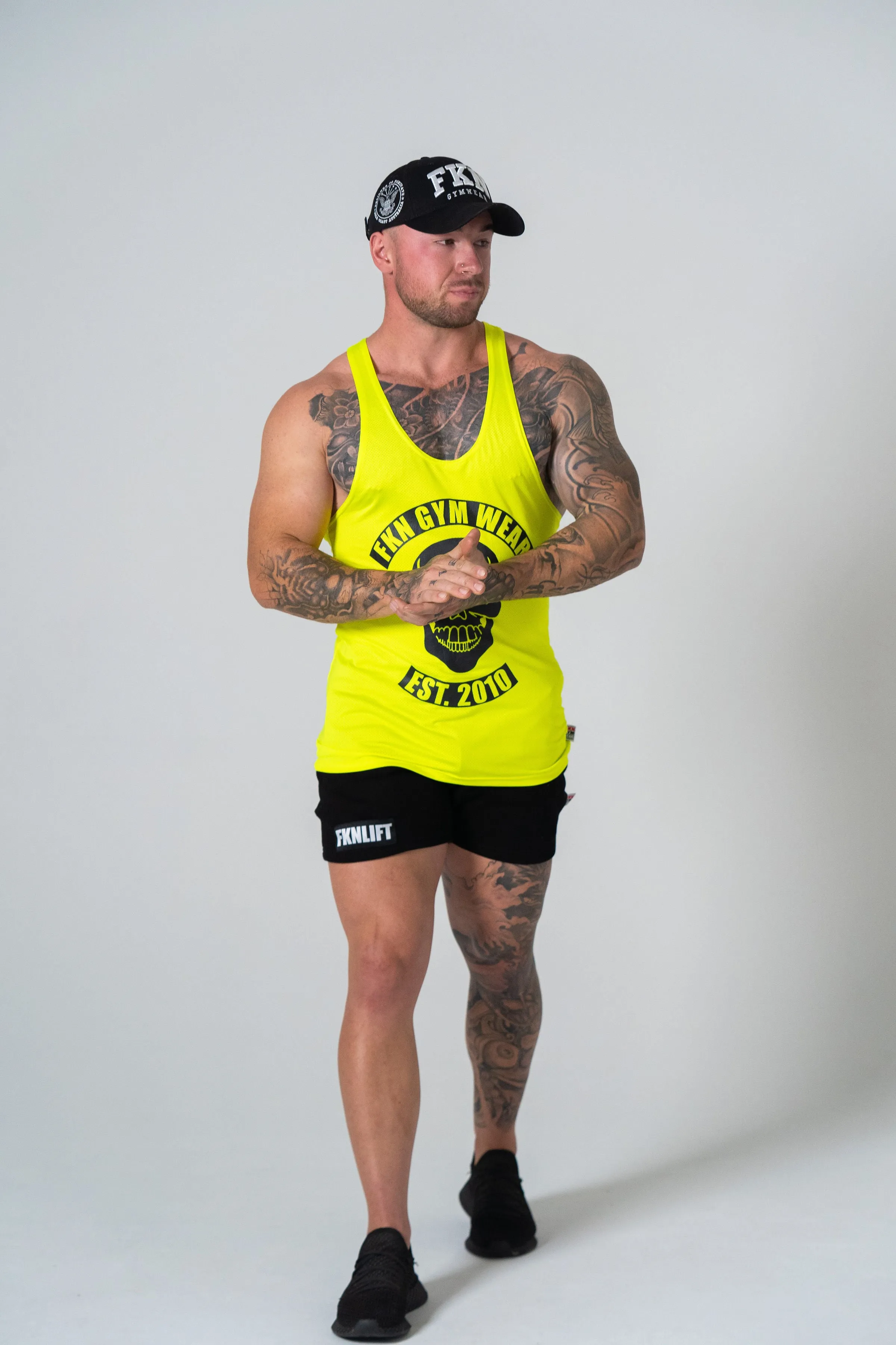 Predator | Men's Gym Stringer | Fluoro Yellow