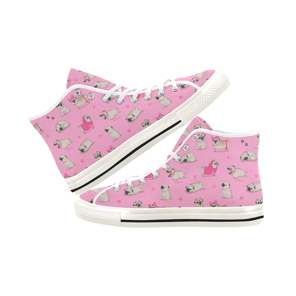 Pug pink cute Vancouver H Women's Canvas Shoes