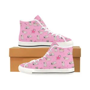 Pug pink cute Vancouver H Women's Canvas Shoes