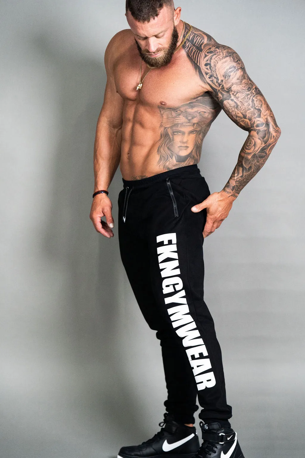 Quadfit | Gym Track Pants | Black