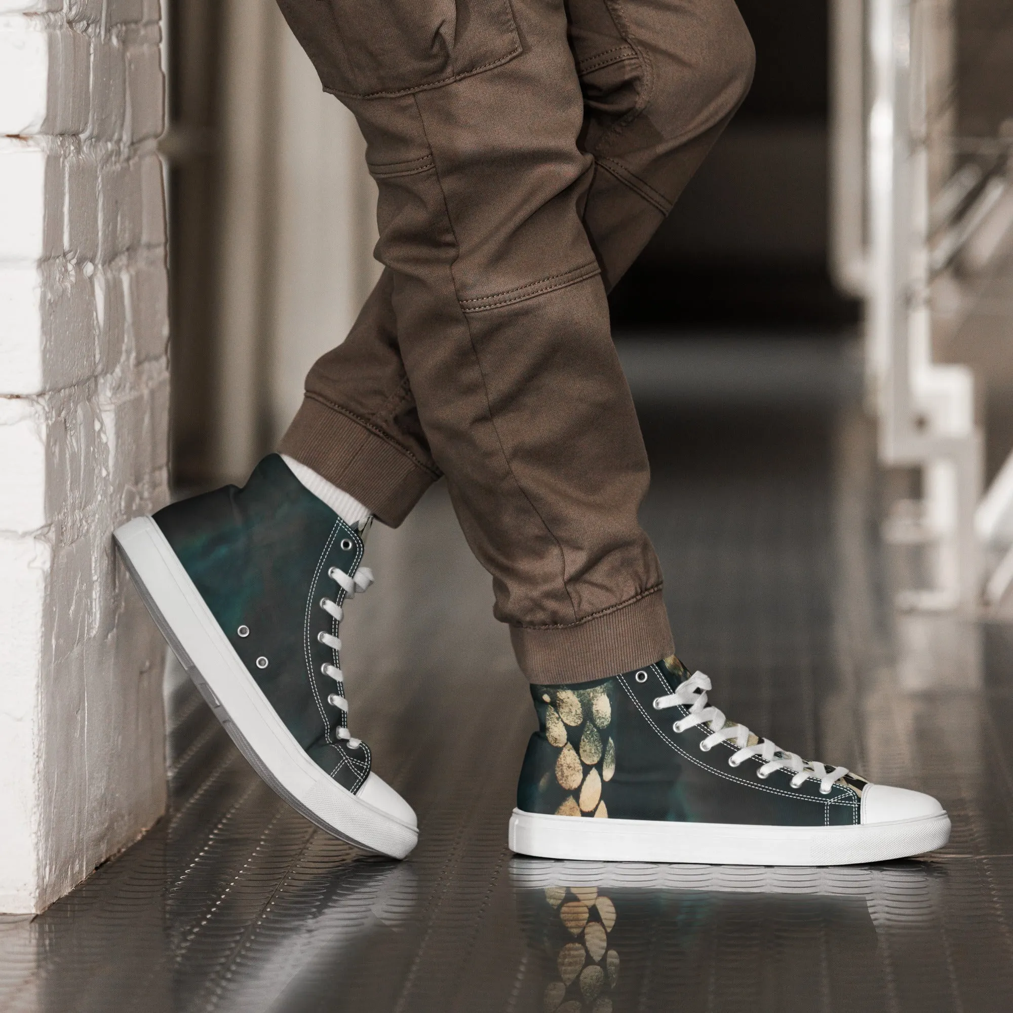 Rain Drops Men’s High Top Chucks